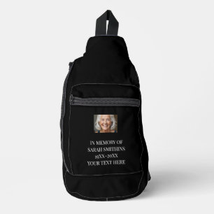 En memoria mochila de texto de foto de personaliza