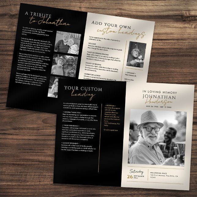 En Memoria Querida Programa Memorial Elegante de 5 (Subido por el creador)