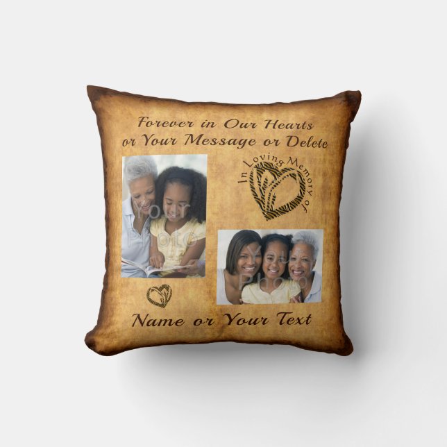 En memoria regalos de almohadas conmemorativas per (Anverso)