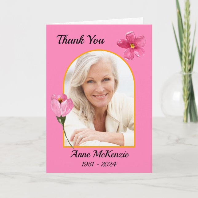 En memoria tarjeta de agradecimiento (Anverso)