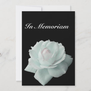 En Memoriam White Rose sobre la invitación negra