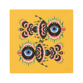 En Metal Chimera - Pájaro Pescado Impresión Metalizado 12x1