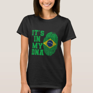 En Mi Adn, Camisa Bandera De Brasil Corta Vintage 