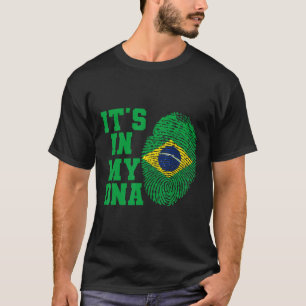 En Mi Adn, Camisa Bandera De Brasil Corta Vintage