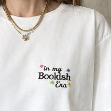 en mi época libresca camiseta bordada de amante de