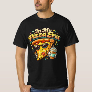 En Mi Era de Pizza – Camiseta Retro de Pizza Estét