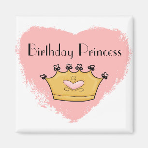 En mi imán rosado de la princesa feliz cumpleaño