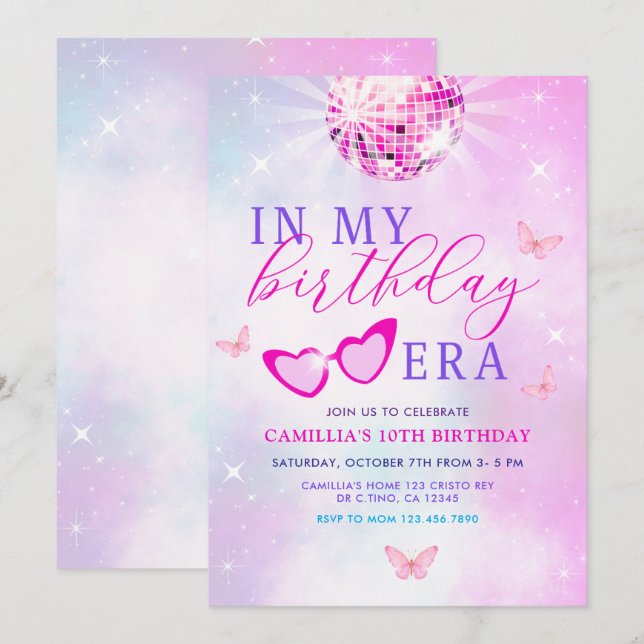 En mi invitación de cumpleaños (Anverso / Reverso)