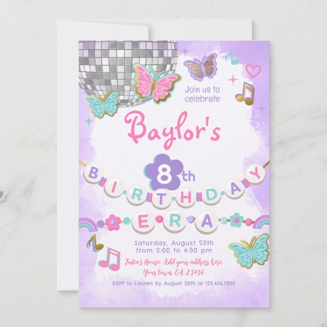 En mi invitación de fiesta de cumpleaños (Anverso)