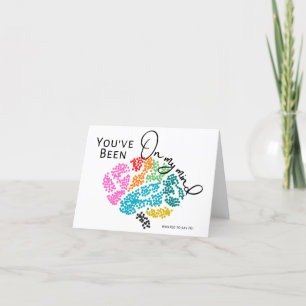 En mi mente Tarjeta de Nota de Gráfico de Cerebro 