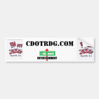 en mi zona, pegatina para el parachoques