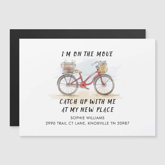 En movimiento Bicicleta Watercoler Nueva dirección (Anverso/Reverso)