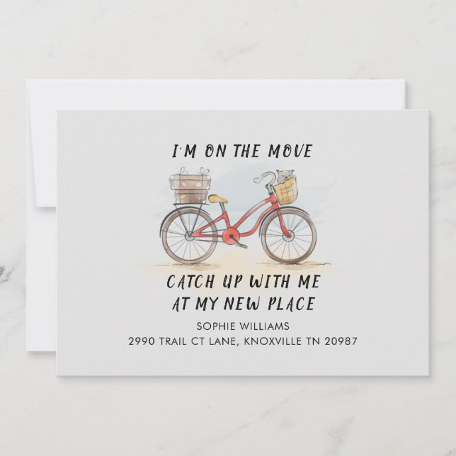 En movimiento con bicicleta de gato Nueva direcció (Anverso)