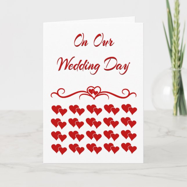 En nuestra tarjeta del día de la boda (Anverso)