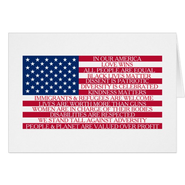 En nuestras tarjetas en blanco de América (Anverso (Horizontal))