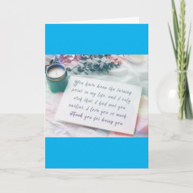 EN NUESTRO AMOR DEL DÍA DE LA BODA EN UNA TARJETA  (Anverso)