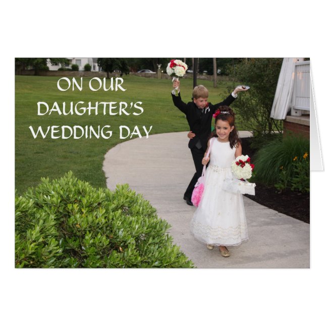 EN NUESTRO ***DÍA DE BODA DE HIJA*** (Anverso (Horizontal))