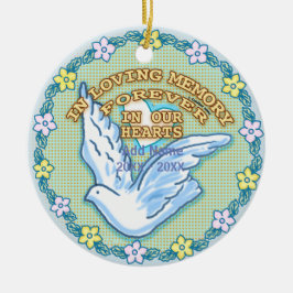 En nuestros corazones adornos conmemorativos