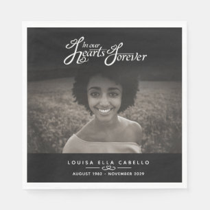 En nuestros corazones para siempre foto servilleta