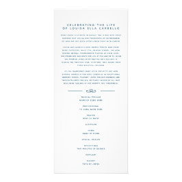 En nuestros corazones programa funerario azul blan