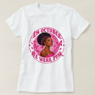En Octubre Nosotros Vestimos Rosa Camiseta Negra M