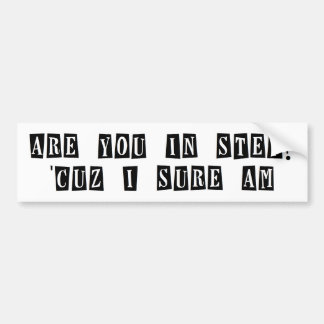 En pegatina para el parachoques del paso