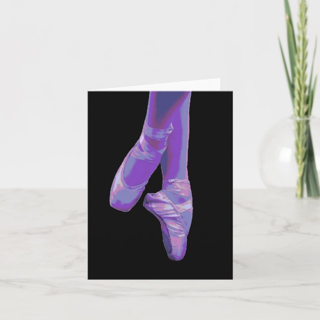 En Pointe Purple - Tarjeta de nota en blanco (Anverso)