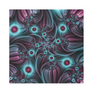 En profundidad Arte fractal rosa azul abstracto ab