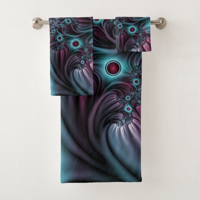 En profundidad Arte fractal rosa azul abstracto ab (In situ)