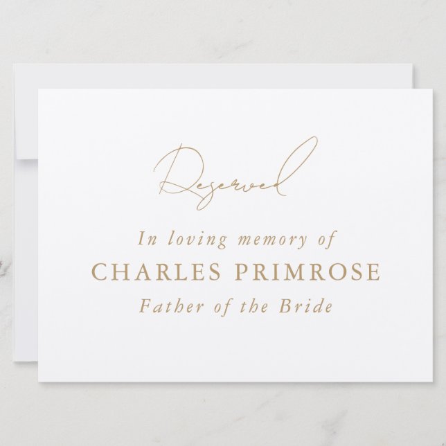 En Rótulo de asientos de memoria para Boda (Anverso)