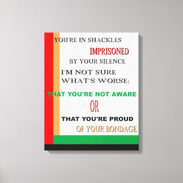 En Shackles Lienzo envueltos (Anverso)