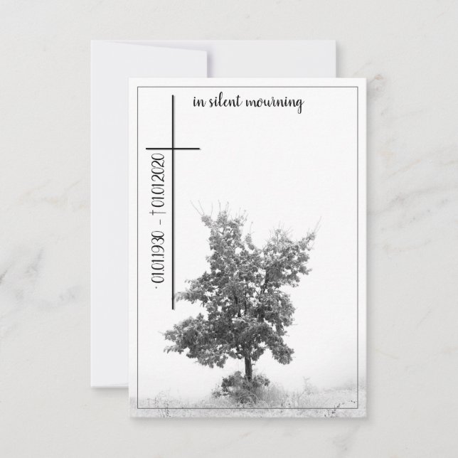 En silencio de duelo - árbol en el prado 2.0 (Anverso)