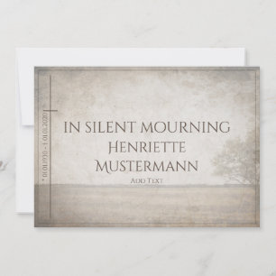 En silencio de duelo - árbol en la cosecha de prad