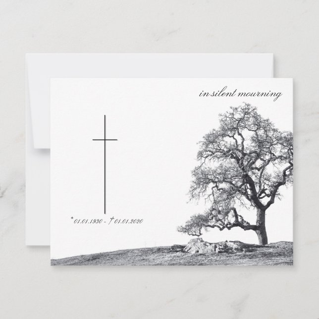 En silencio luto - árbol en prado (Anverso)