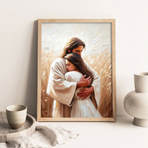 En Sus Brazos, Arte Cristiano de Pared, Jesús Abra
