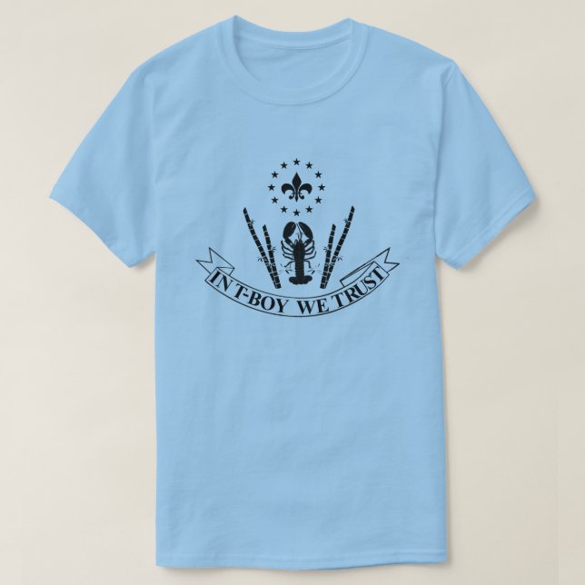 En T-Muchacho confiamos en la camiseta divertida (Diseño del anverso)