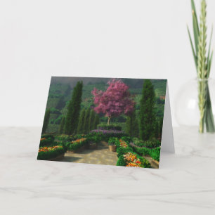En tarjeta de felicitación de la plena floración