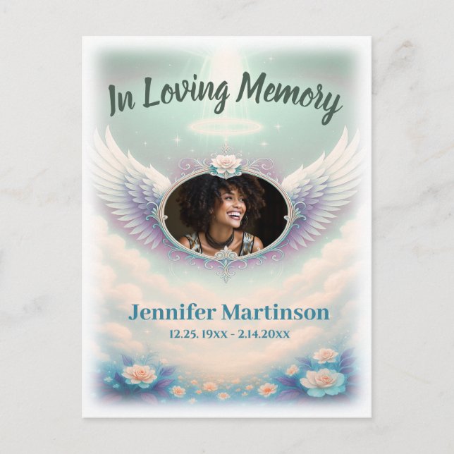 En tarjeta de foto de memoria amorosa (Anverso)