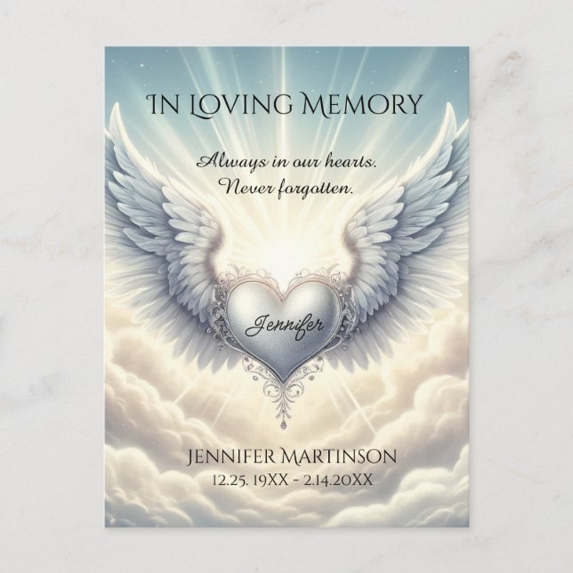 En tarjeta de foto de memoria amorosa (Anverso)