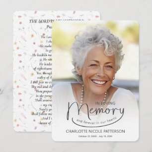 En tarjeta de oración de fotos de memoria amorosa