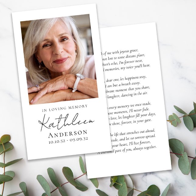 En tarjeta de oración funeraria del guión de memor (Subido por el creador)