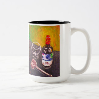 En taza del Dos-tono de Veritas del vino