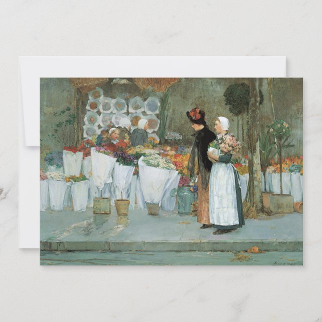 En The Florist, por Childe Hassam, Bella Artes de  (Anverso)