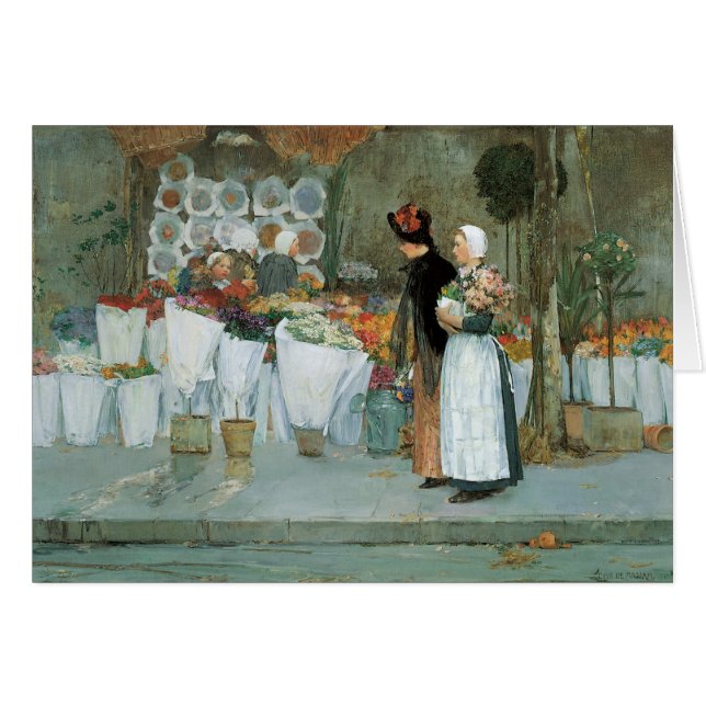 En The Florist, por Childe Hassam, Bella Artes de  (Anverso (Horizontal))