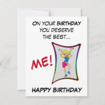 En tu cumpleaños te mereces lo mejor, tarjeta de c
