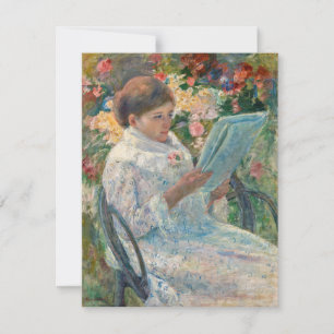 En un balcón con una tarjeta plana de Mary Cassatt