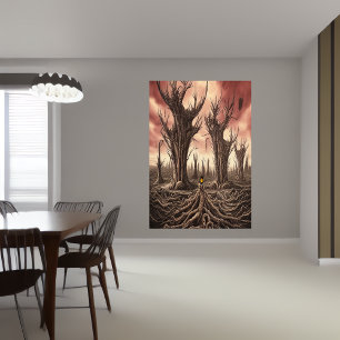 En un mundo muerto   Poster de arte de IA