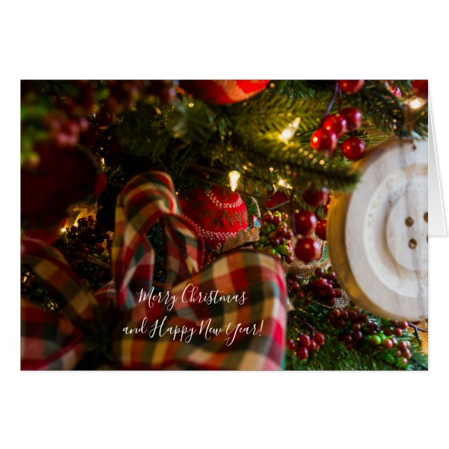 en una tarjeta de árbol de Navidad (Anverso (Horizontal))