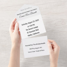 Invitación de despedida de soltera tropical todo e