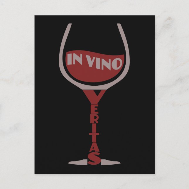 En Vino Veritas personalizado postal (Anverso)